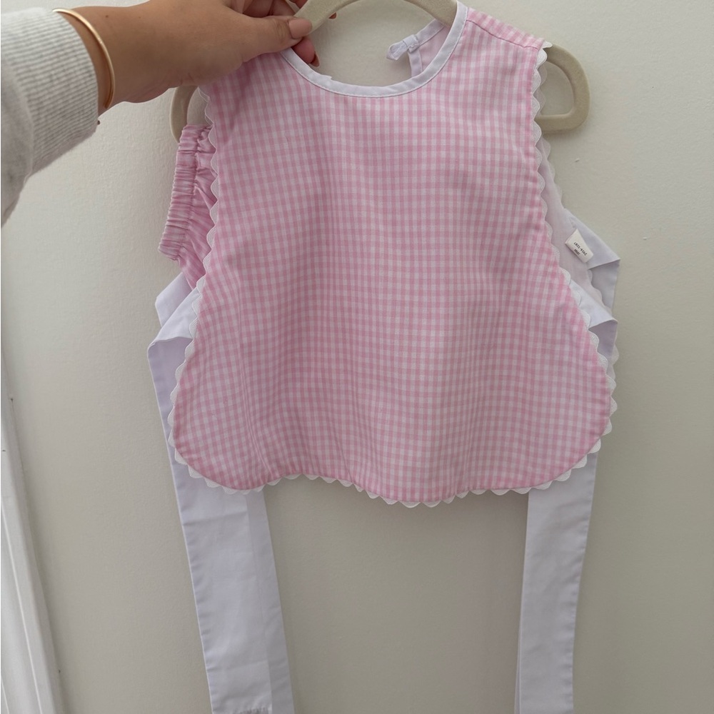 The Beaufort Bonnet Company Talbott Tie Side Pink Gingham Set